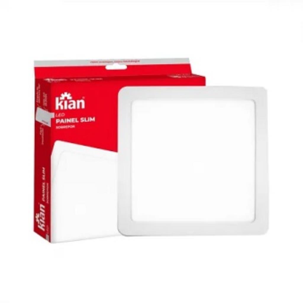 LUMINARIA LED SOBREPOR QUADRADA 18W 3000K KIAN