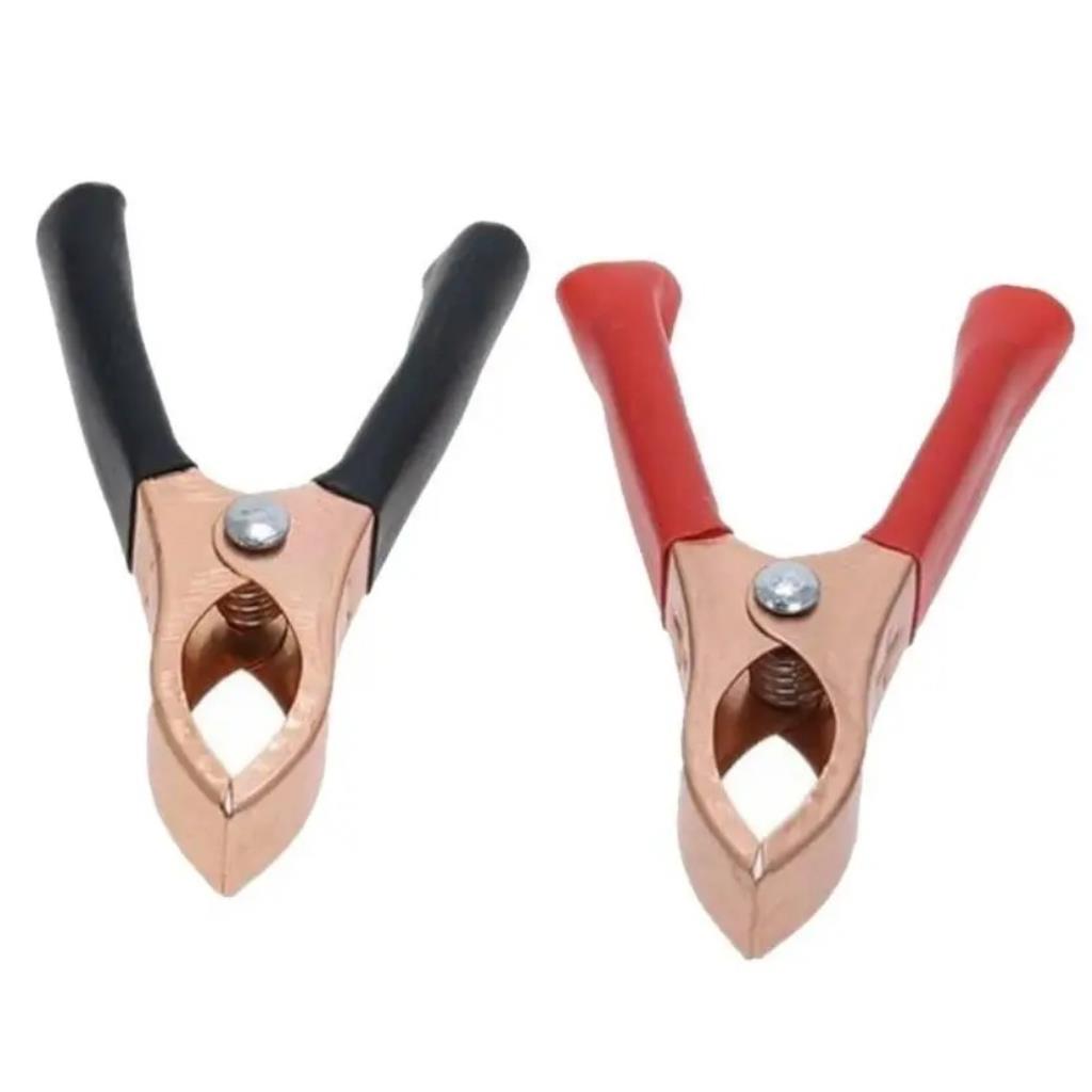 GARRA JACARE PRETA E VERMELHA 50A C/2 GUEPAR