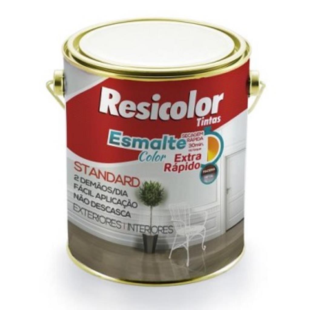 ESMALTE EXTRA RAPIDO ALTO BRILHO 1/4 - PRETO - RESICOLOR