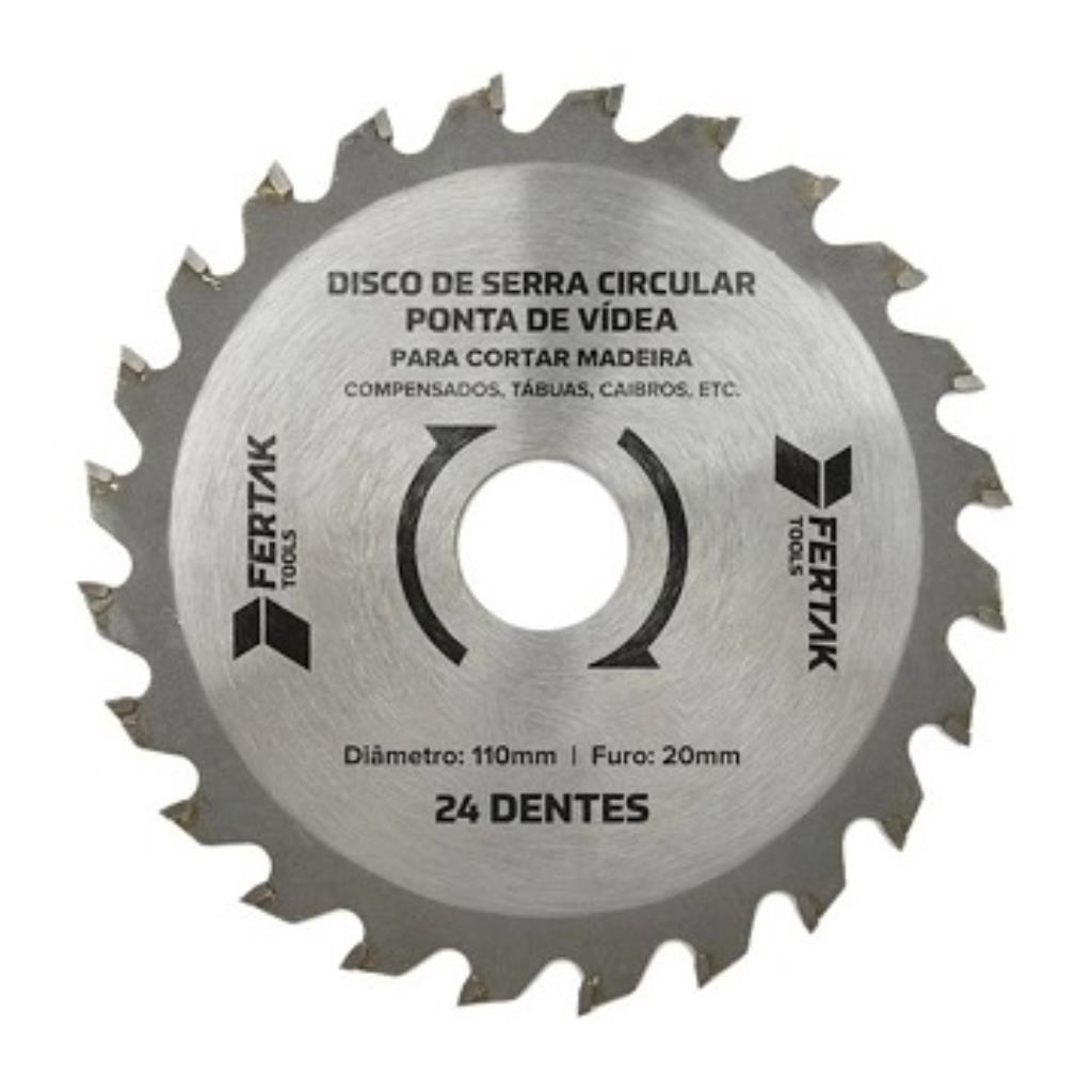DISCO MADEIRA 24 DENTES 110mm FERTAK