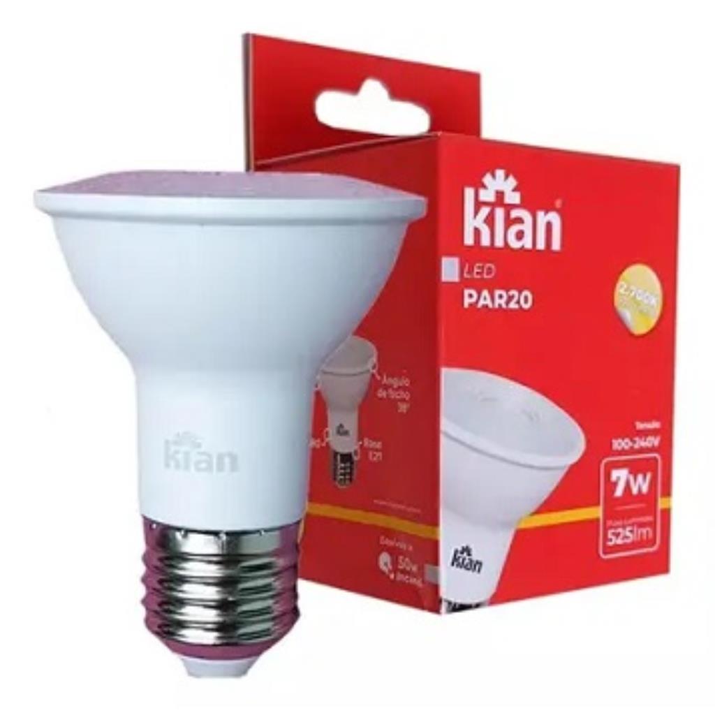 LÂMPADA LED PAR 20 - 07W 127/220V 2700K - KIAN