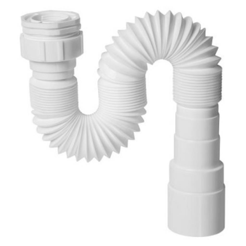 SIFÃO AJUSTÁVEL MULTIUSO SIMPLES BRANCO - 1,50m - KRONA