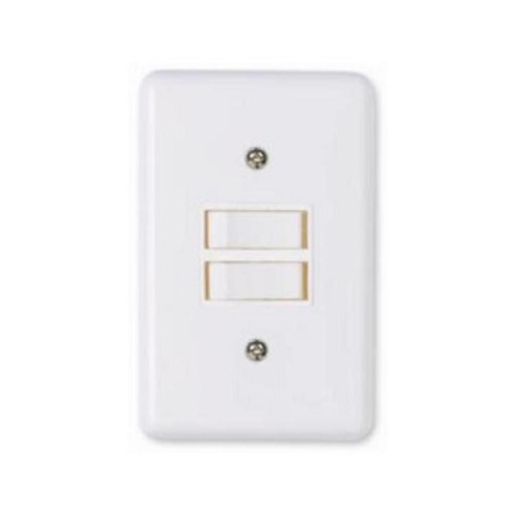 INTERRUPTOR 2SEÇÕES PARALELO (TREE WAY) STYLUS - BRANCO 2024 - ILUMI
