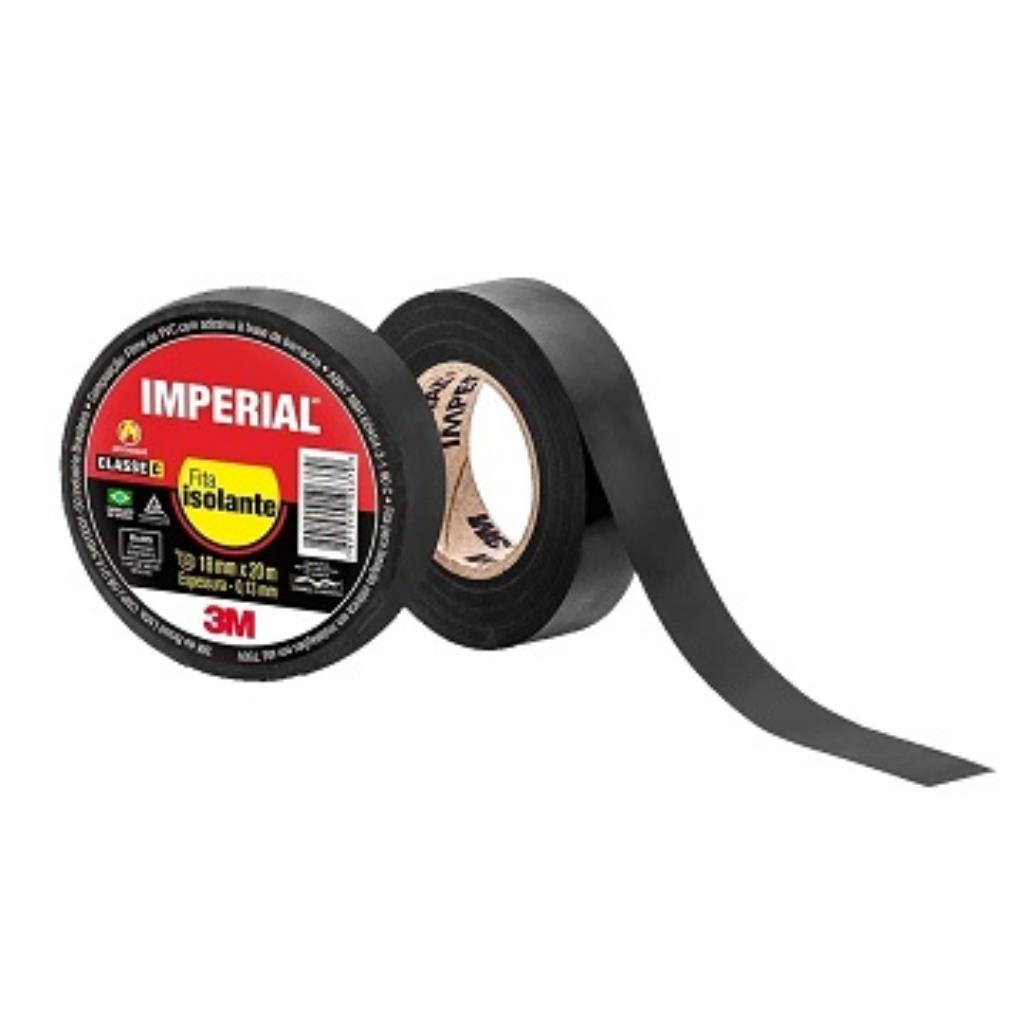 Fita isolante imperial 20 metros preta - 3M