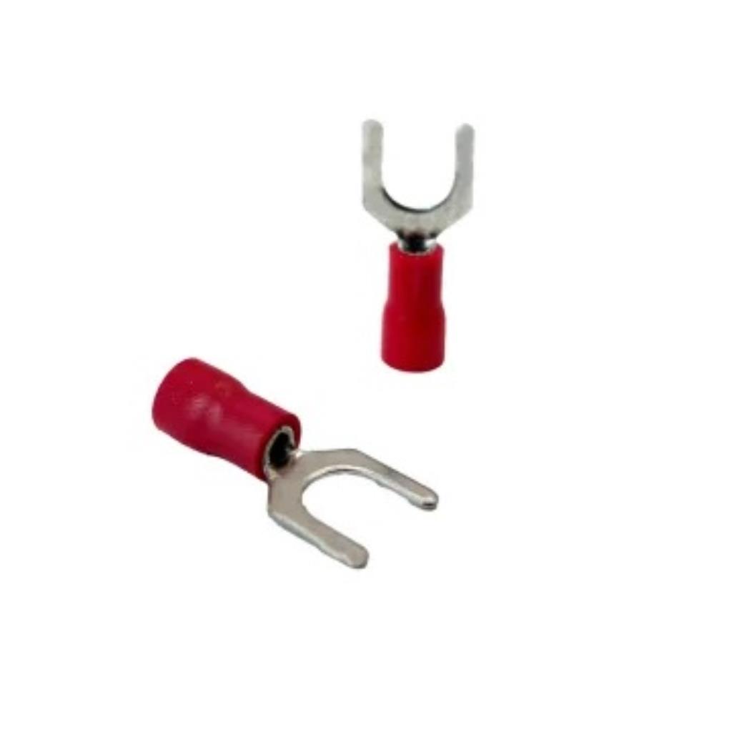 Terminal Forquilha Pré Isolado 0,5X1,5Mm Vermelho