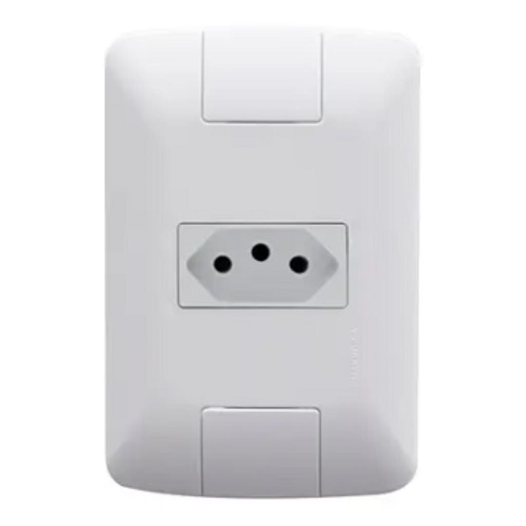 TOMADA ARIA TRAMONTINA 2P+T 20A C/PLACA BRANCO