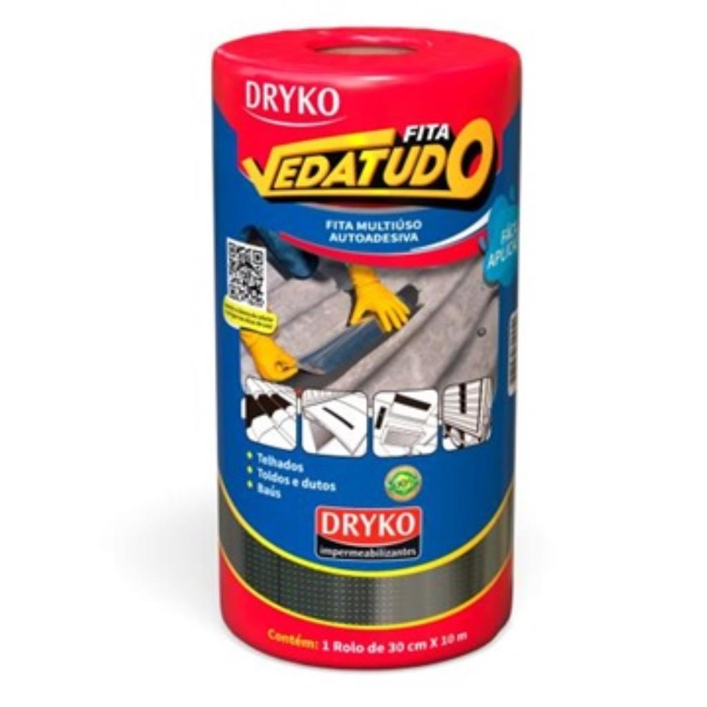 FITA ALUMÍNIO AUTO ADESIVA - 30cmx10m - DRYKO