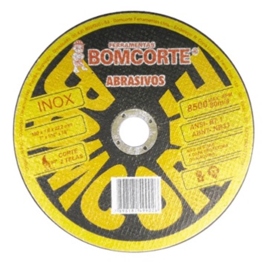 DISCO DE CORTE INOX 4.1/2 X 1,0MM - BOMCORTE