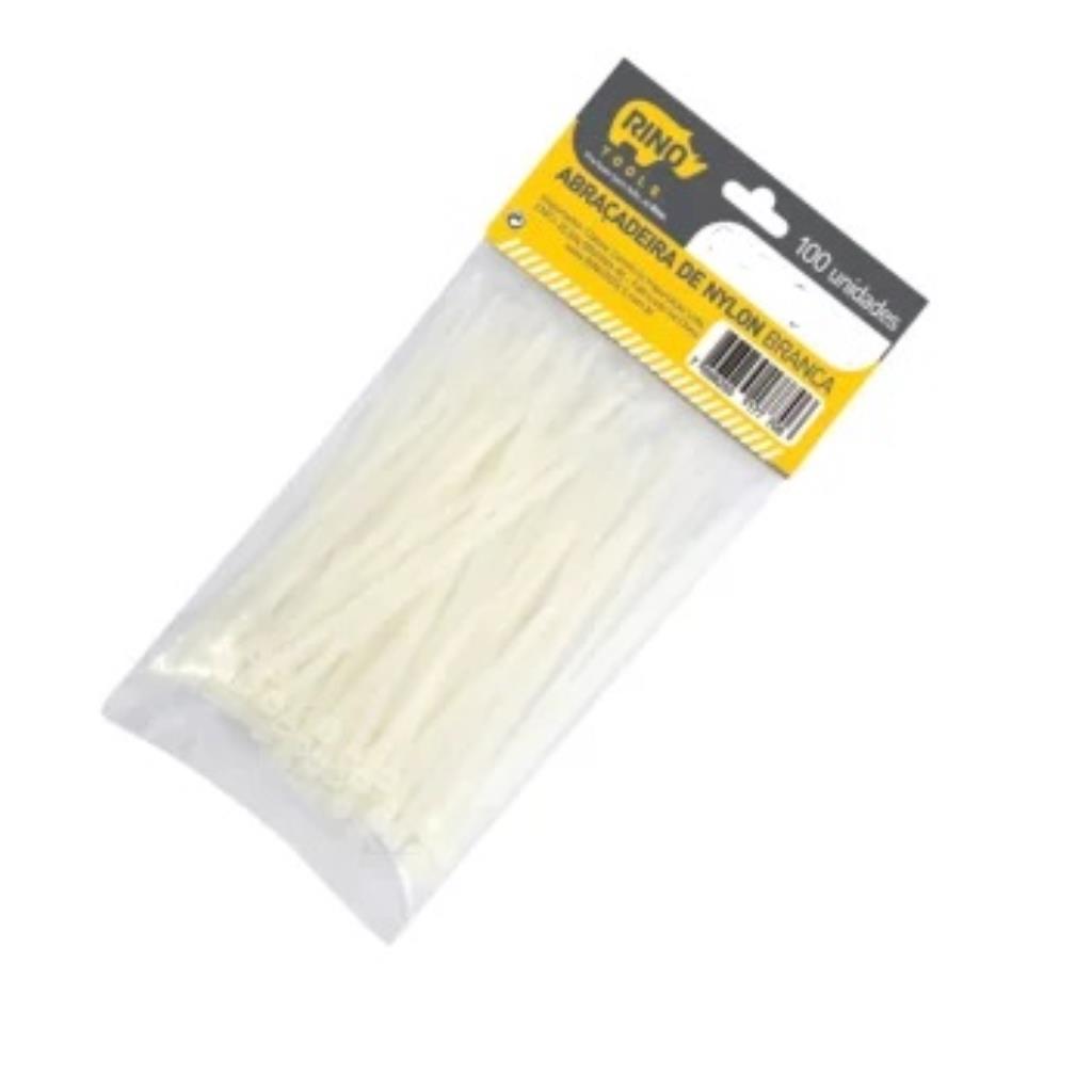 Abraçadeira Nylon 300Mmx4,0 Branca Rino C100