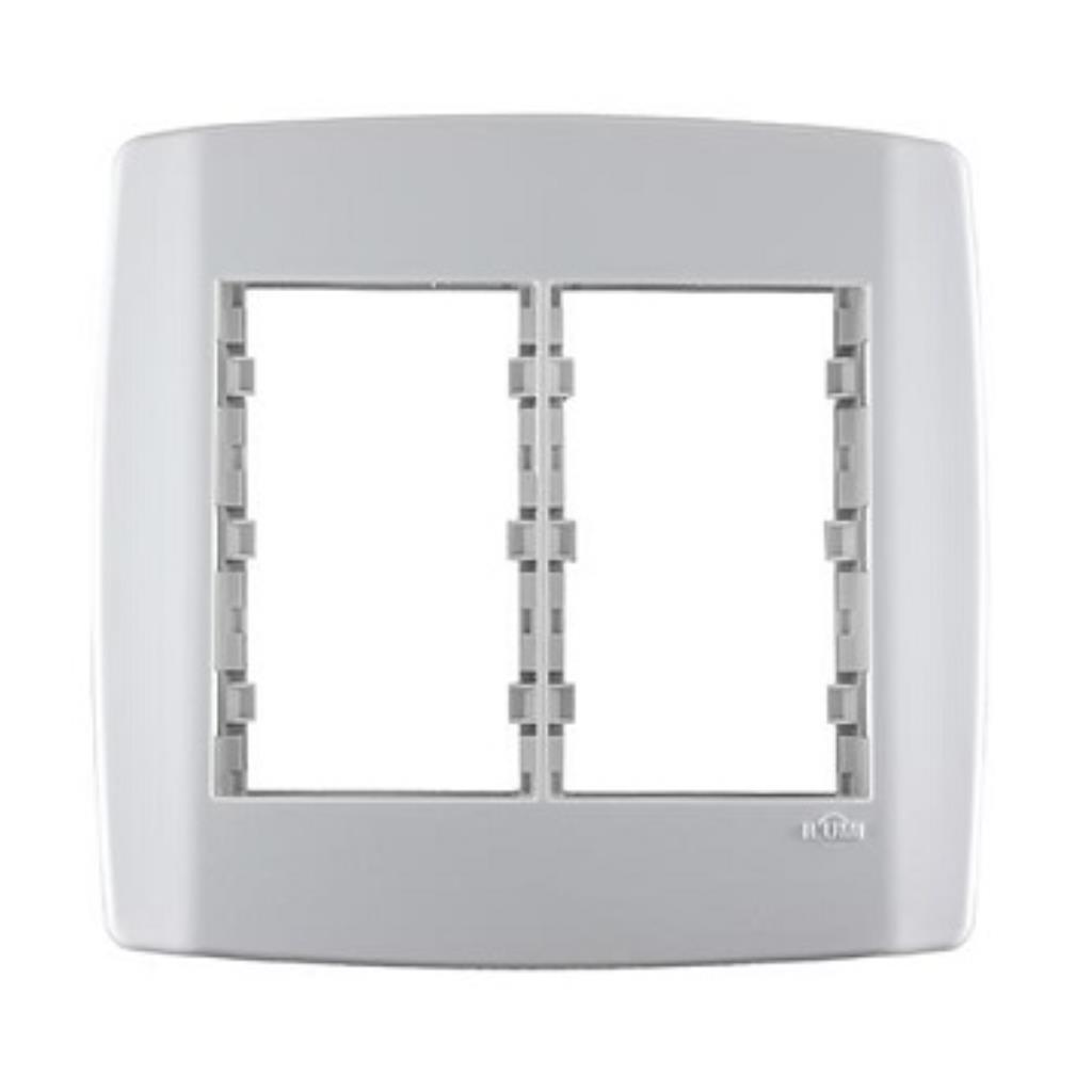 PLACA 4x4 6 MODULOS (JUNTOS) COM SUPORTE SLIM - BRANCO 83090 - ILUMI