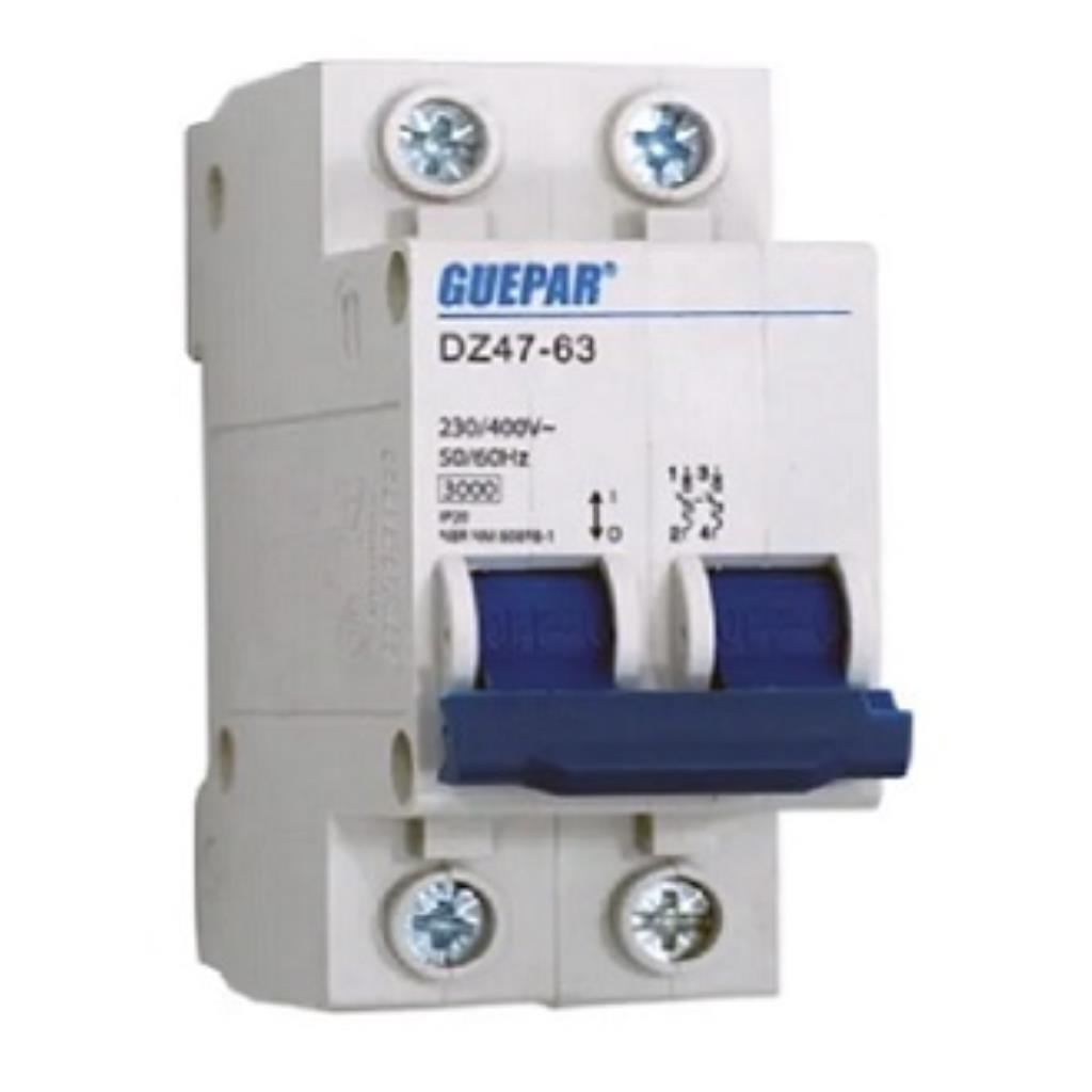 DISJUNTOR DIN 10A BIFASICO GUEPAR