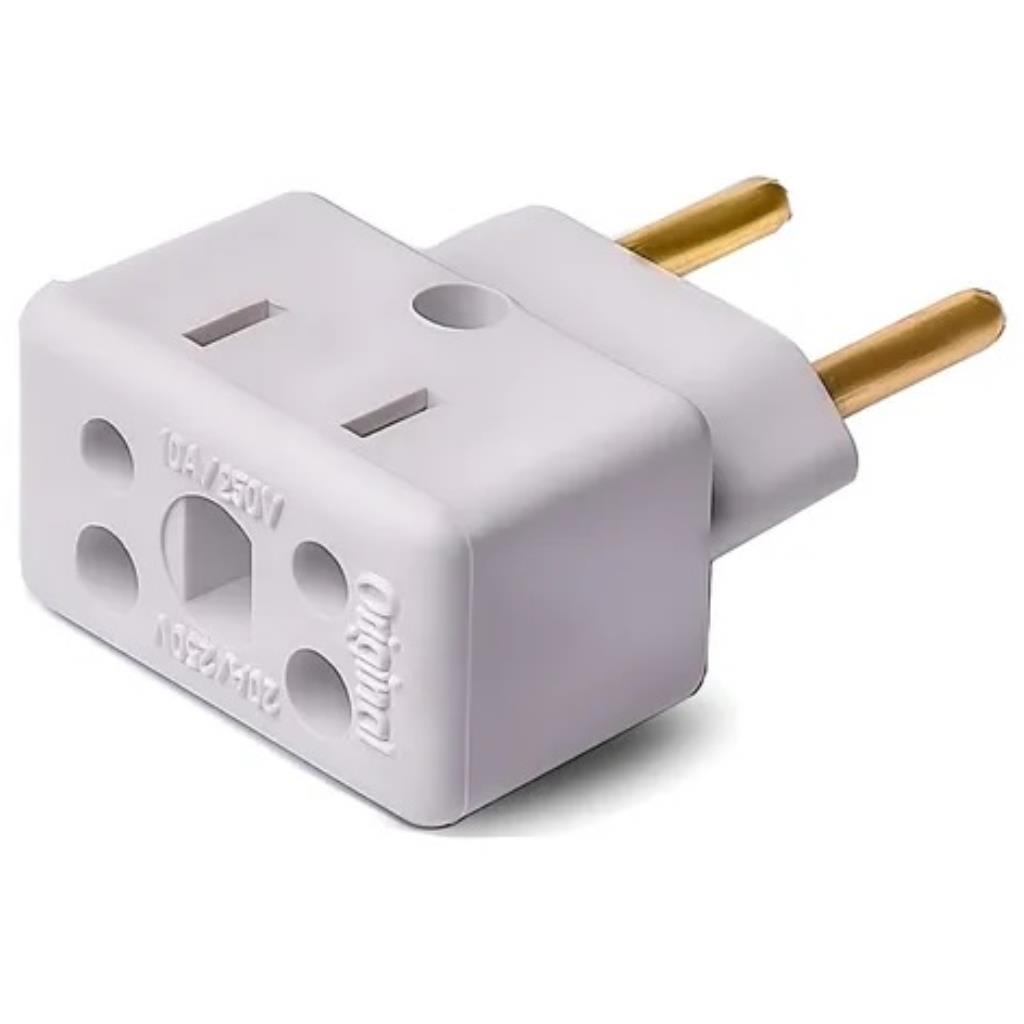 Adaptador Tomada Bob Esponja Benjamin 10A 20A Porcelana