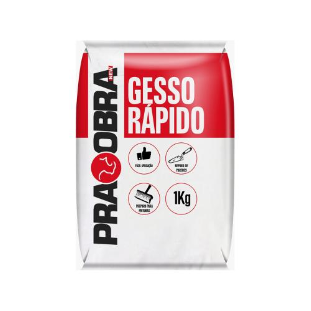 GESSO RÁPIDO - 1kg 1907 - PRAOBRA