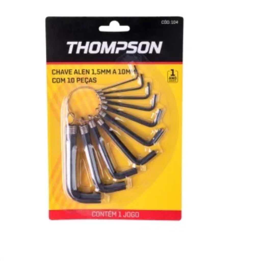 Chave Allen 10 Peças 1,5 A 10Mm Thompson En