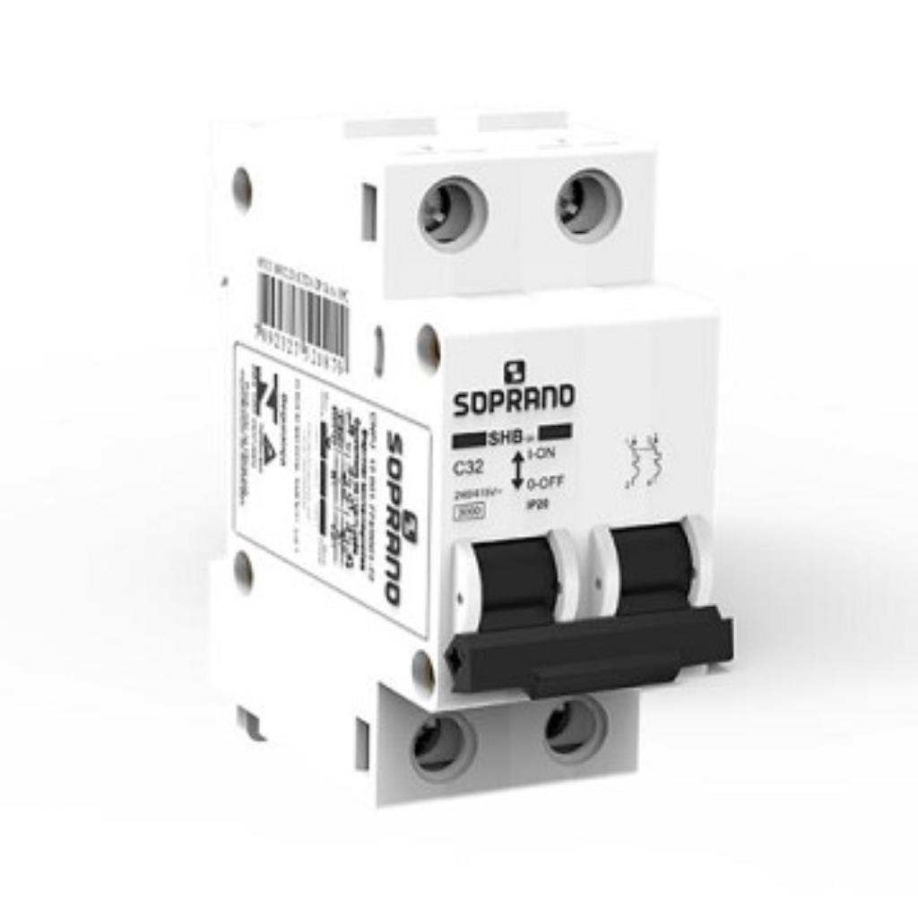 DISJUNTOR DIN 16A BIFASICO SOPRANO