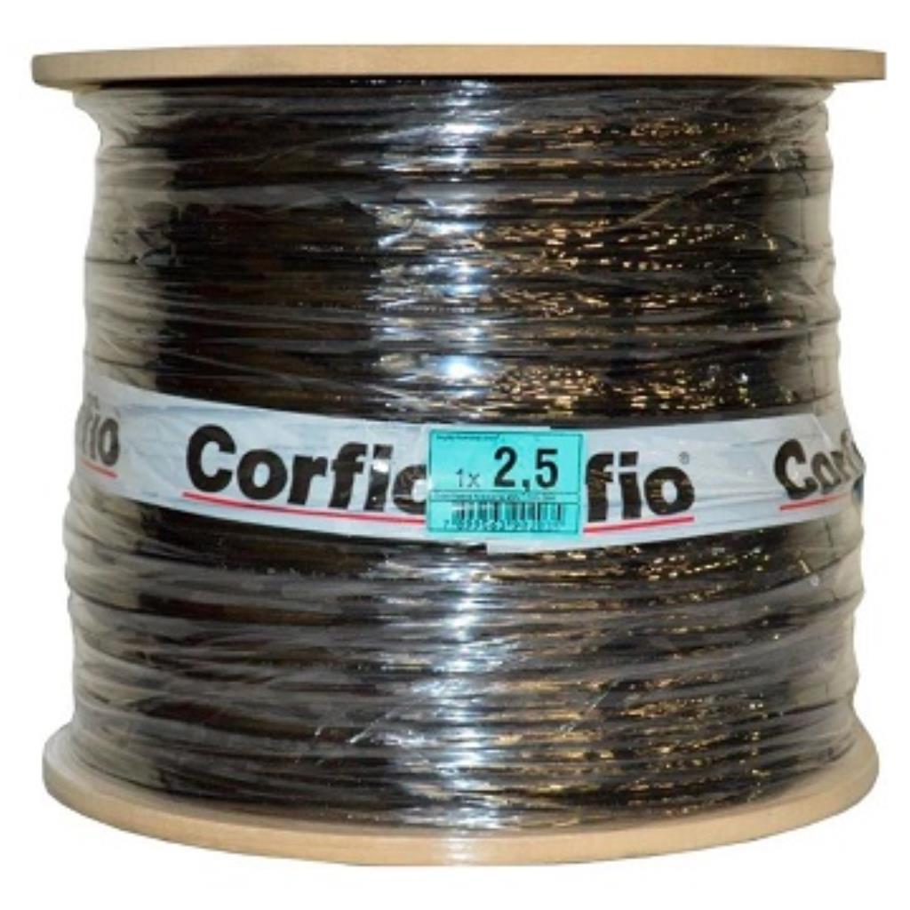Cabo 2,5mm preto flexivel Corfio 750V