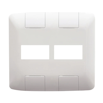 Placa Aria Tramontina 4x4 2+2 Módulos Juntos Branco