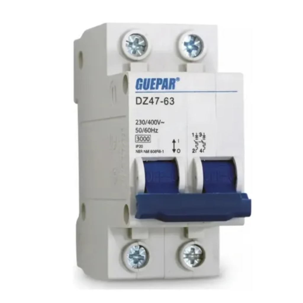 Disjuntor DIN 70A bifasico Guepar