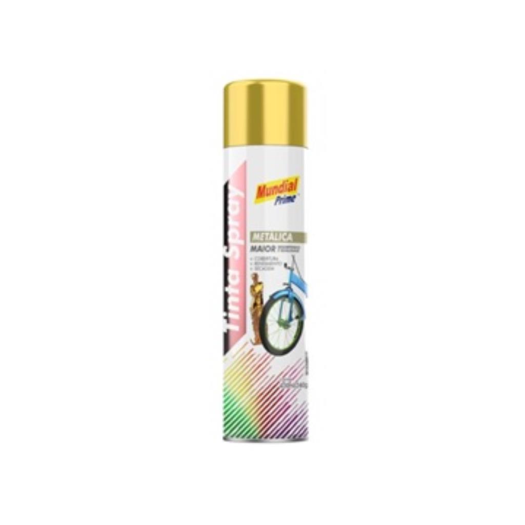 .TINTA SPRAY METÁLICA - OURO MUNDIAL PRIME