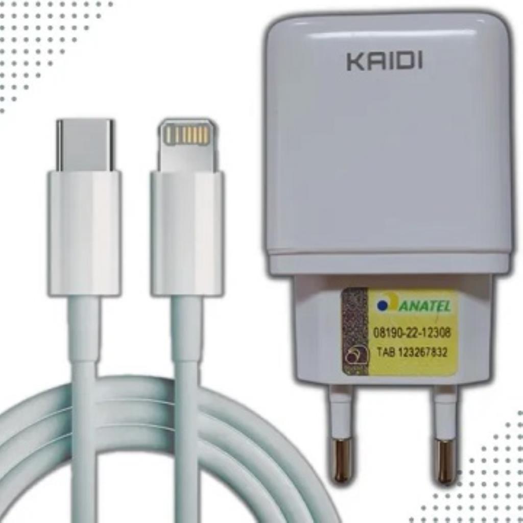 Carregador Kaidi P/ Iphone Usb-c 20w Kd-669cl Branco