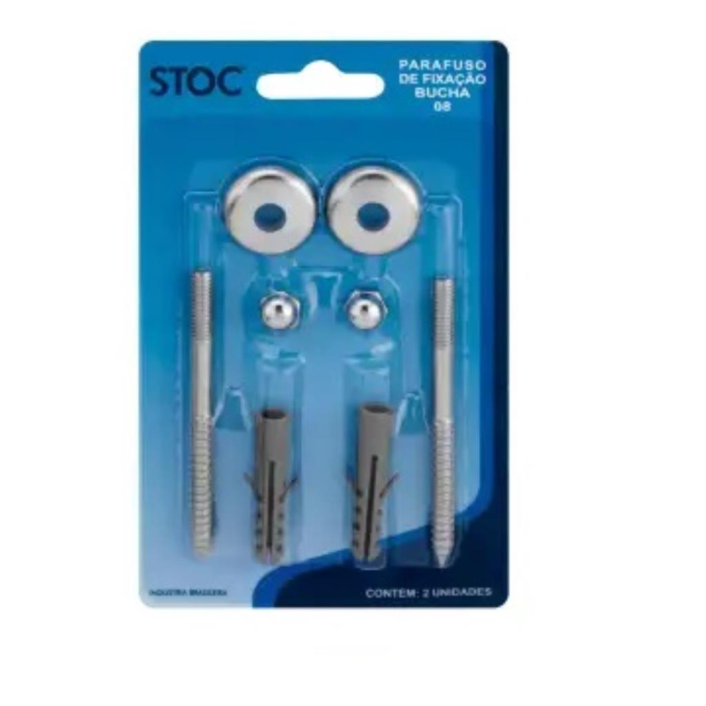 Parafuso Castelo 3/16 B8 (Par) Aço Inox