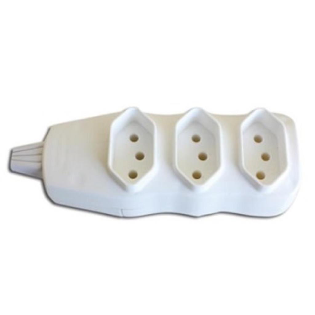 TOMADA BARRA TRIPLA 3P BR.10A/250V 2591-1-FC