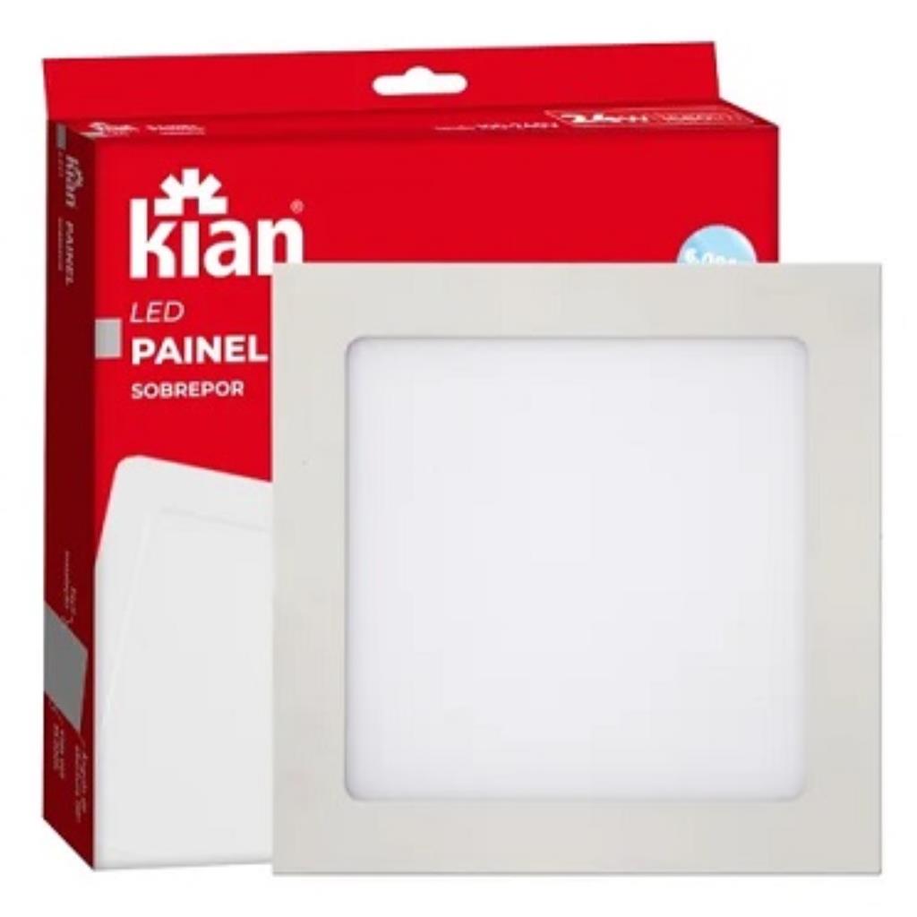 LUMINARIA LED QUADRADA SOBREPOR 24W 127/220V(6000K)SLIM GII - KIAN