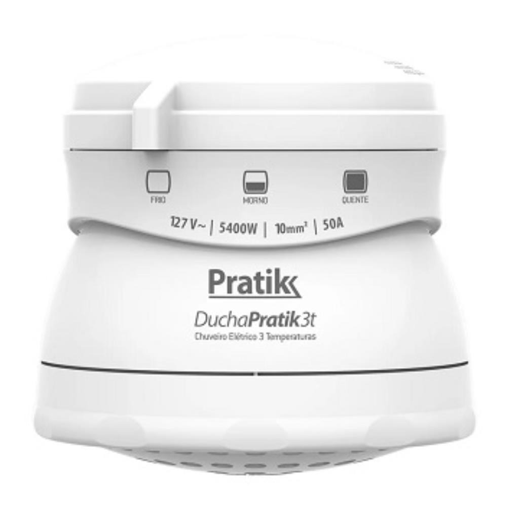 CHUVEIRO DUCHA PRATIK 3 TEMPERATURAS BRANCA 5400W 127V
