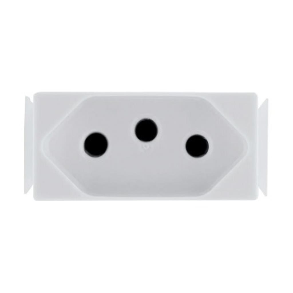 Tomada Modulo Aria Tramontina 2P+T 10A Branco