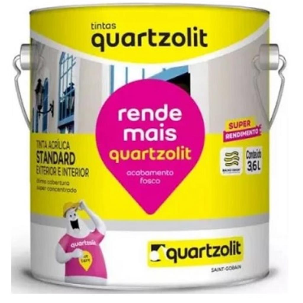 Tinta Acrílica de Parede 3,6L Fosca Nova Econômica Areia Quartzolit