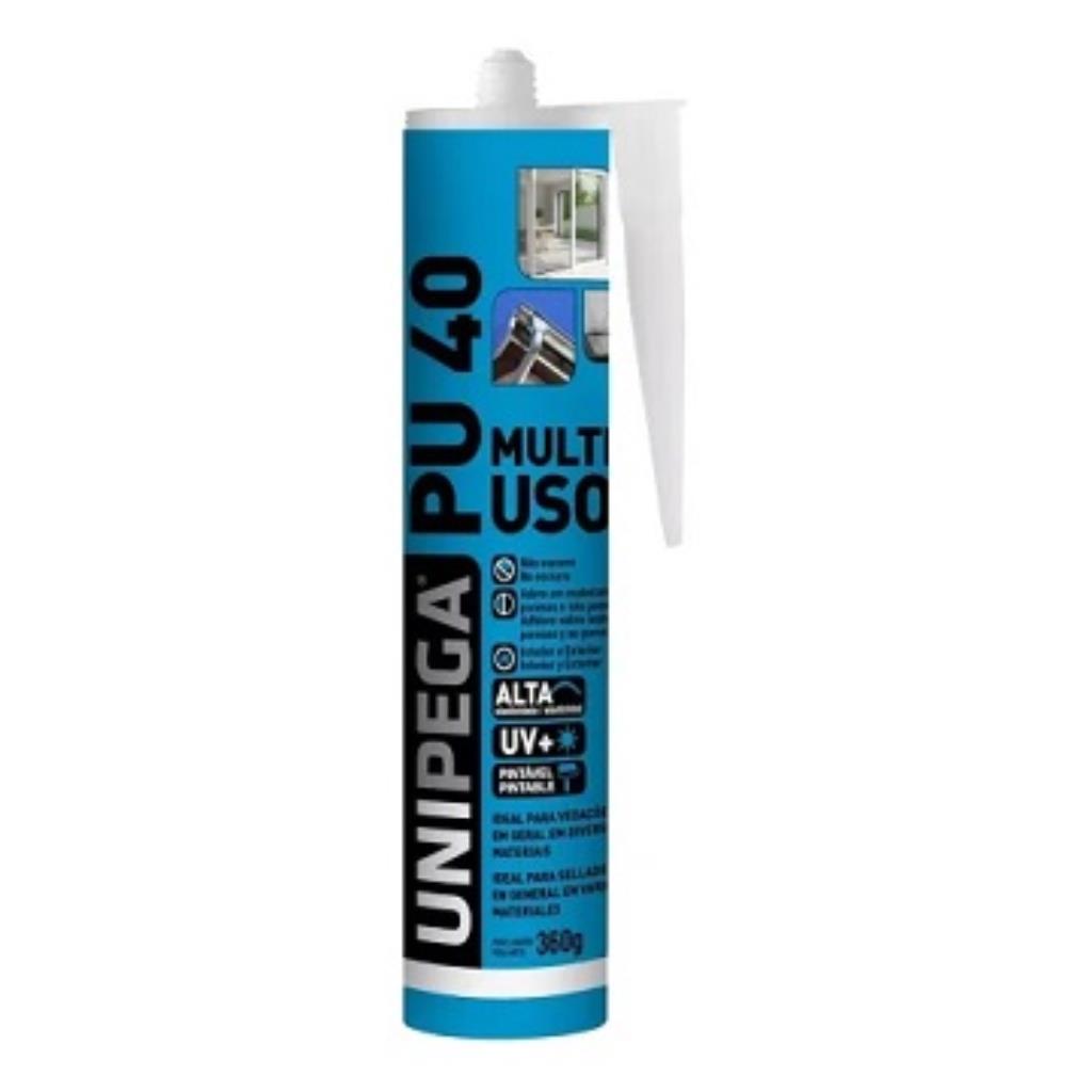 ADESIVO PU40 MULTIUSO CINZA CARTUCHO 360G UNIPEGA