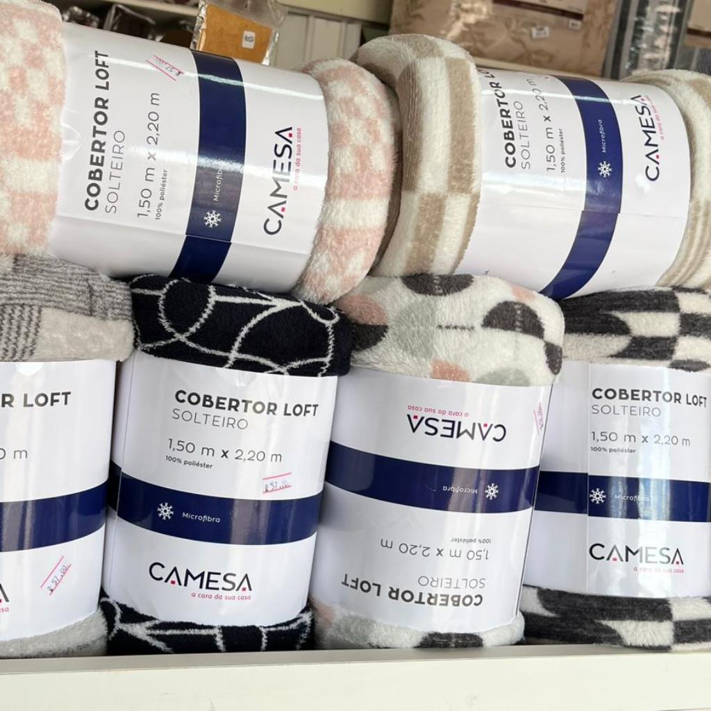 COBERTOR SOLTEIRO LOFT ESTAMPADO 180G CAMESA SORTIDO MANTA