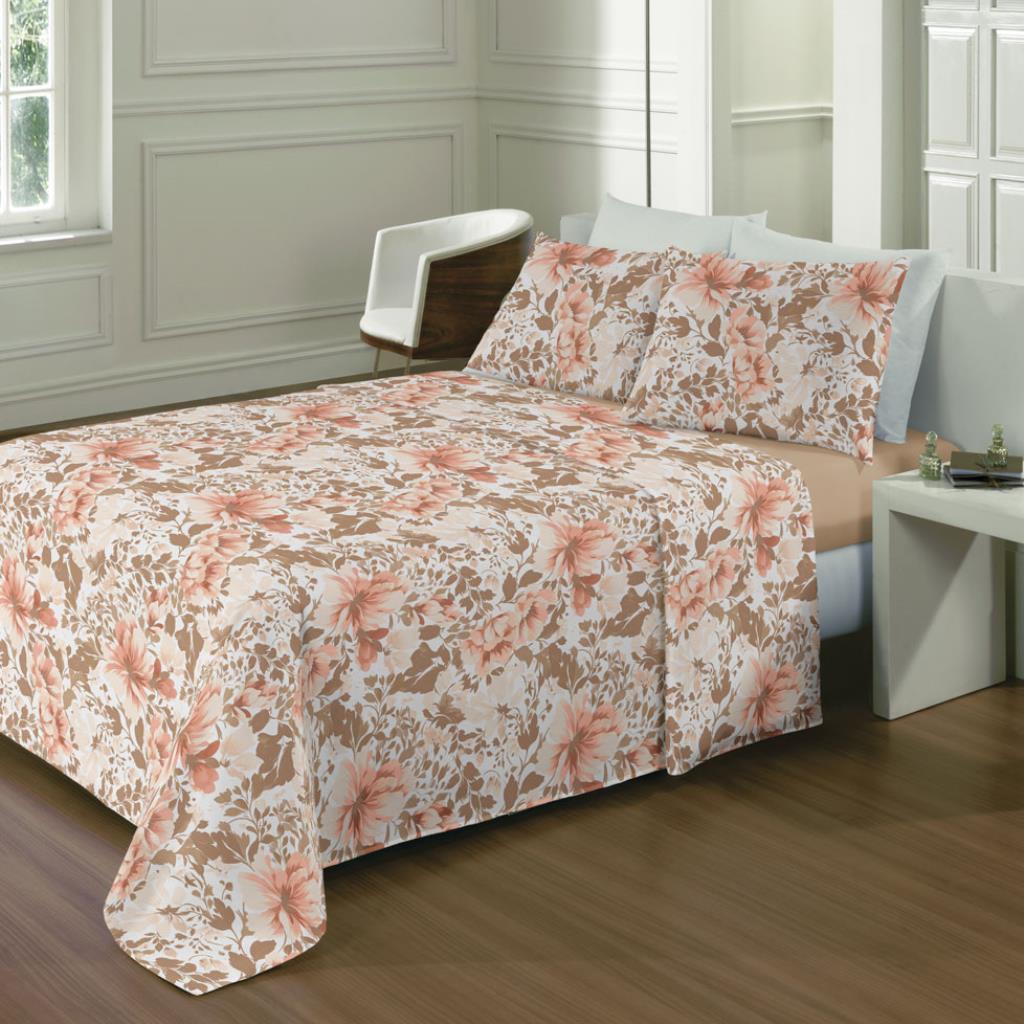 JOGO DE LENÇOL KING 80%ALGODAO 4PÇS SUBLIME LEPPER