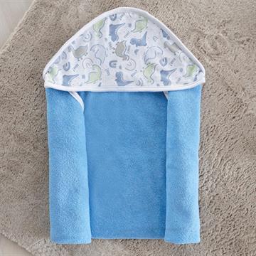 TOALHA COM CAPUZ MALHA AZUL DE DINO BENE CASA
