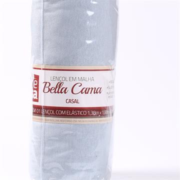 LENÇOL AVULSO DE ELÁSTICO CASAL MALHA CINZA BELLA CAMA 125G/M²