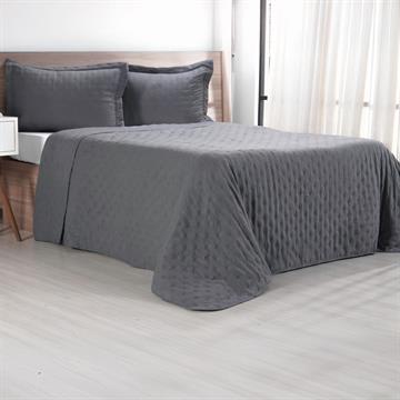 KIT COLCHA QUEEN MIRAGGIO GRAFITE TESSI