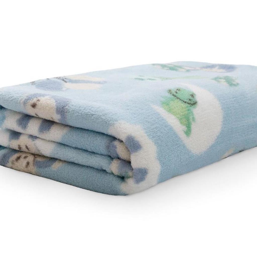 COBERTO BABY MICROFIBRA CORRIDO DINO 80CM X 1,10CM CAMESA