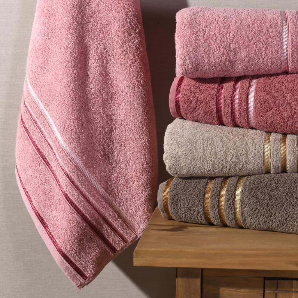 TOALHA DE ROSTO YASMIN 45CMX70CM QUARTZO ROSINHA