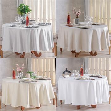 TOALHA MESA FINESSE REDONDA 6 CADEIRAS TESSI JACQUARD