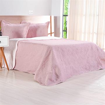KIT COBRELEITO CASAL  LISSE R 3PÇS BENE CASA ROSA BRUMA