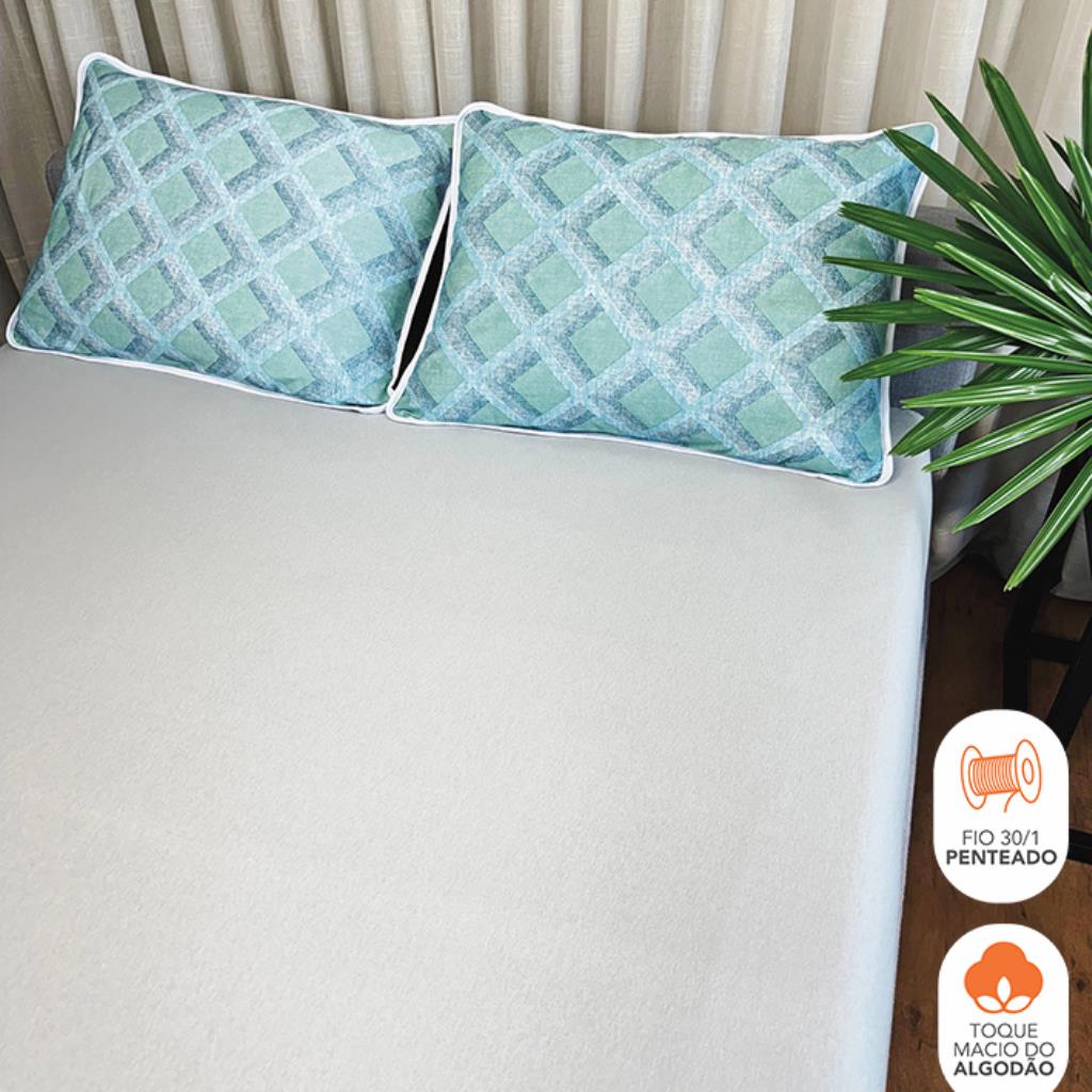 JOGO DE LENÇOL QUEEN MALHA 3PÇS MARESIA LEPPER