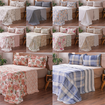 KIT COBRELEITO KING 3PÇS ULTRA LISSE SORTIDO BENE CASA