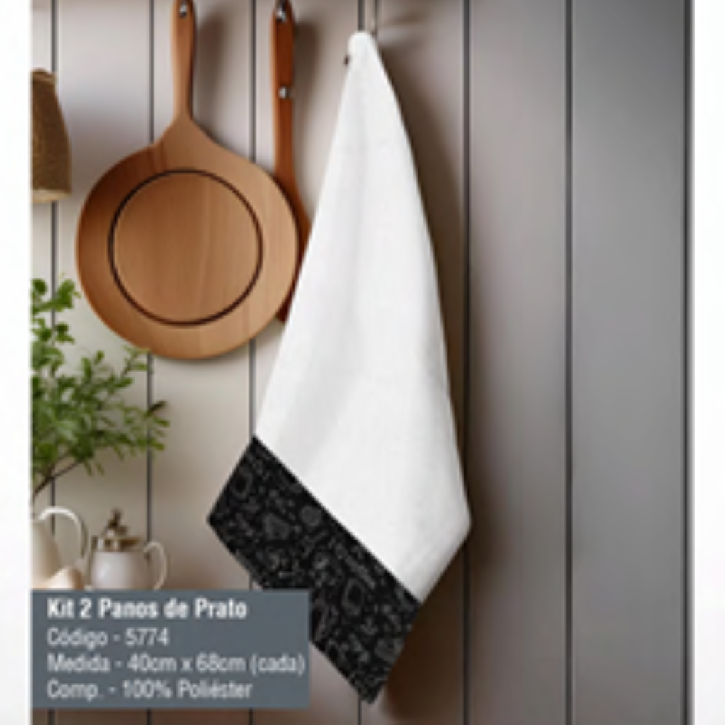 KIT PANO DE COPA 2PÇS LINHA GOURMET SORTIDO 40CM X 65CM JOVEM