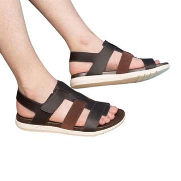 Sandália Masculina de Velcro BR Sport (MARROM/VINHO)