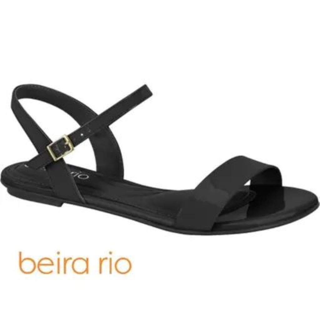 Rasteirinha Feminina Beira Rio (PRETO FOSCO)