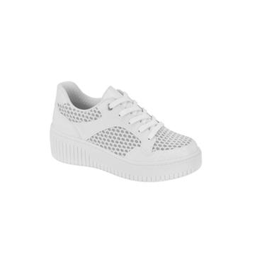 SAPATÊNIS FEMININO BEIRA RIO (BRANCO/PRATA)