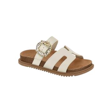 Papete Feminina Infantil Birken com Fivela Molekinha (BRANCA)
