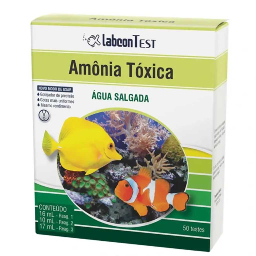 LABCON TESTE AMÔNIA TÓXICA SALGADA 48ML 50 TESTES