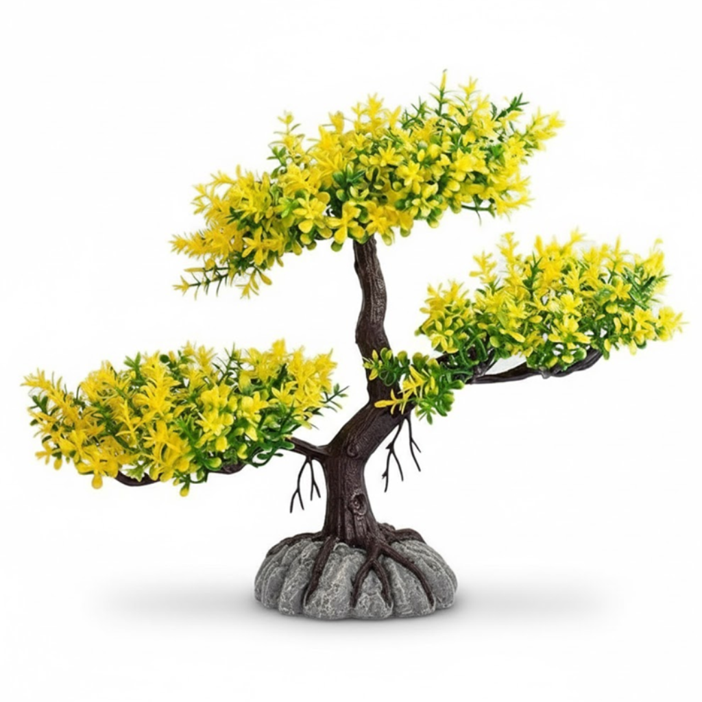 SKRW PLANTA ARTICIAL BONSAI  VERDE/AMARELO T1163 24CM