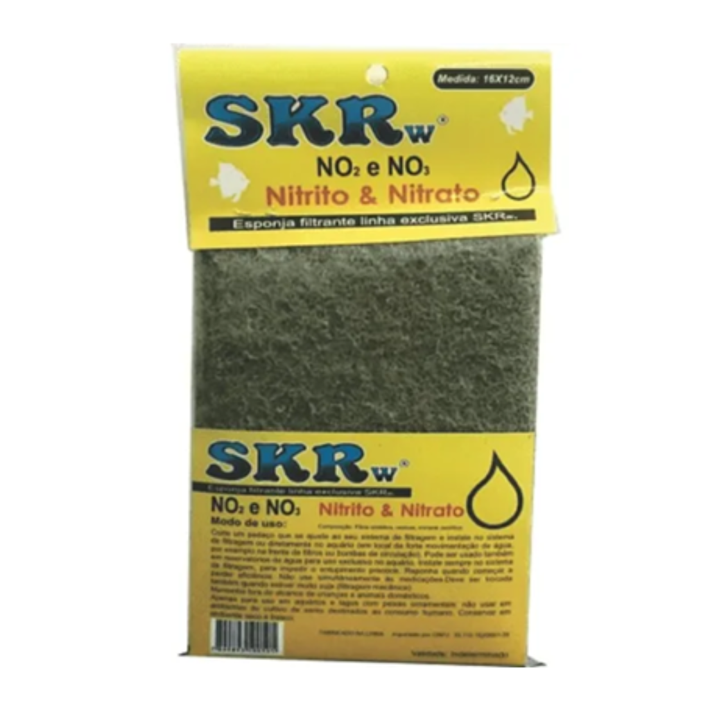 SKRW ESPONJA FILTRANTE NO2 E NO3 (NITRITO/NITRATO) 16 X 12CM